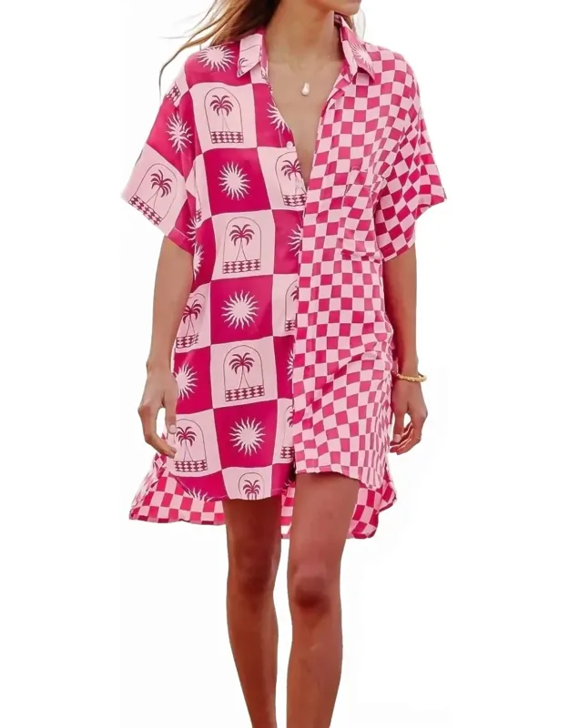 Checkerboard Mini Dress
