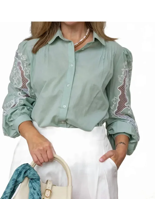Blouse With Lace Embroidery
