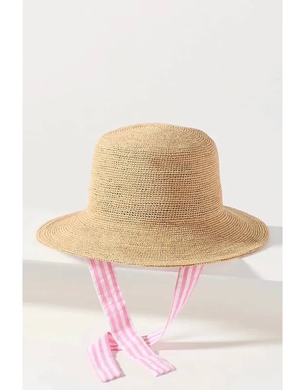 Crochet Raffia Bucket Hat