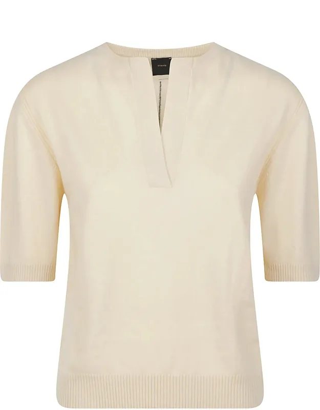 Ribbed V-neck Sweater