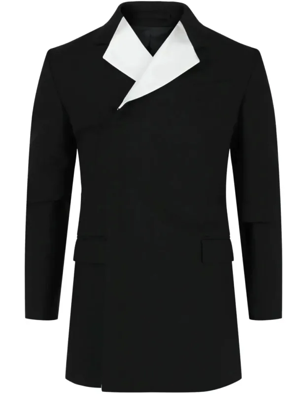 Silk Trimmed Double-breasted Blazer