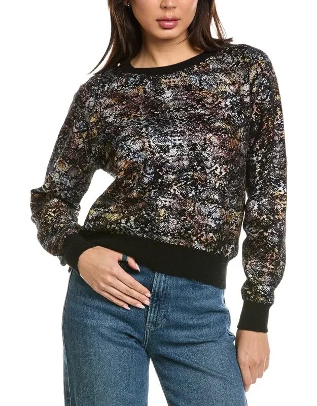Felicity Foiled Snake Crewneck Sweater