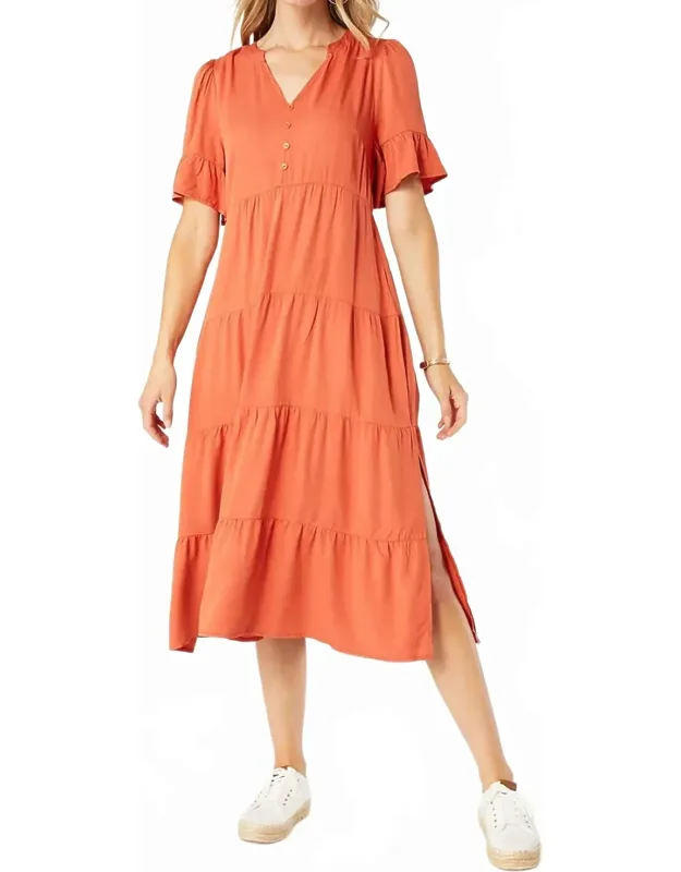 Margaux Tiered Ruffle Sleeve Dress