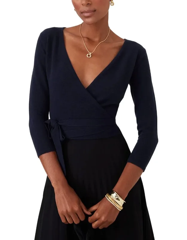 Aviva Cashmere Sweater - Wrap Style, 100% Cashmere