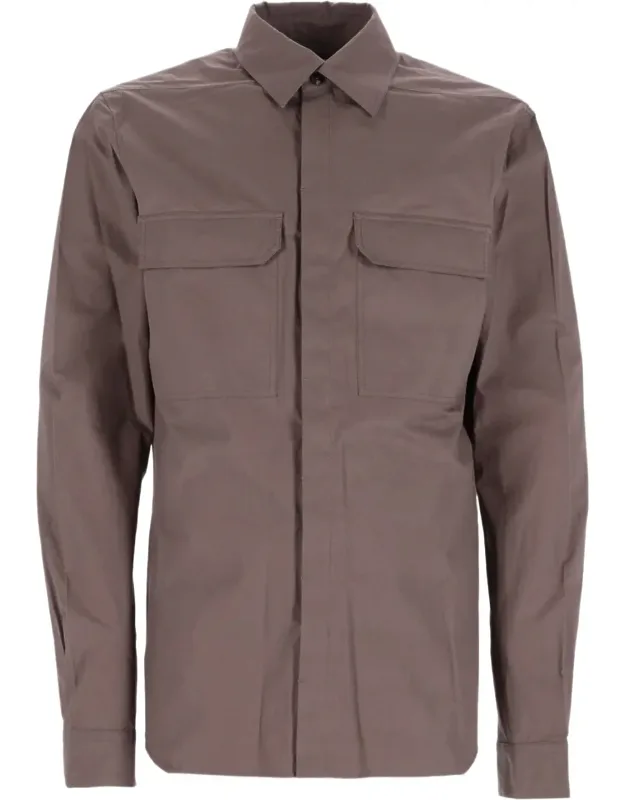 Structured Flap Pocket Cotton Poplin Shirt