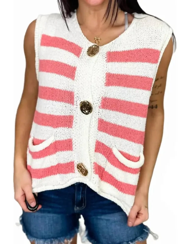 Knit Cropped Sweater Vest