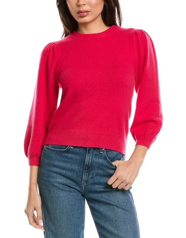 Poppy Puff Sleeve Crewneck Sweater