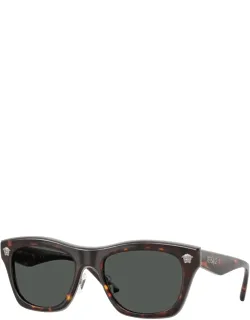 Sunglasses, Square Full Rim, White Frame And Dark Grey Lens