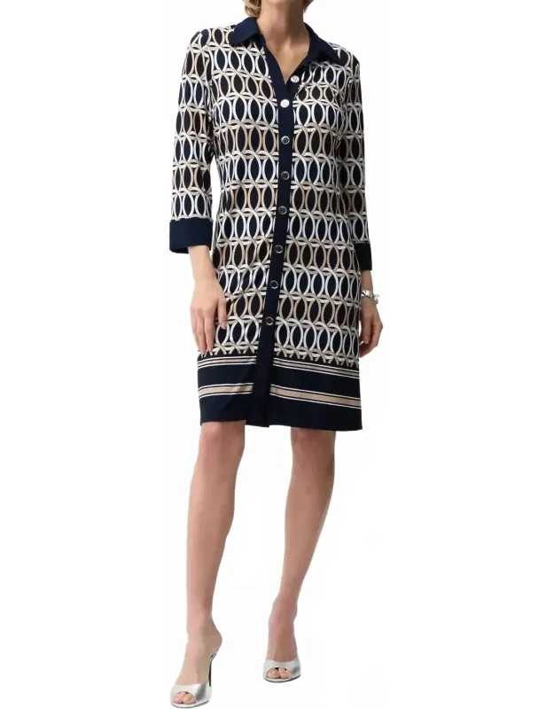 Geometric Shirt Dress