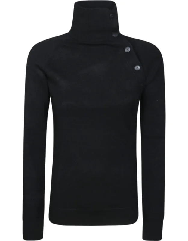 Fine-knit Viscose Mock Turtleneck Sweater