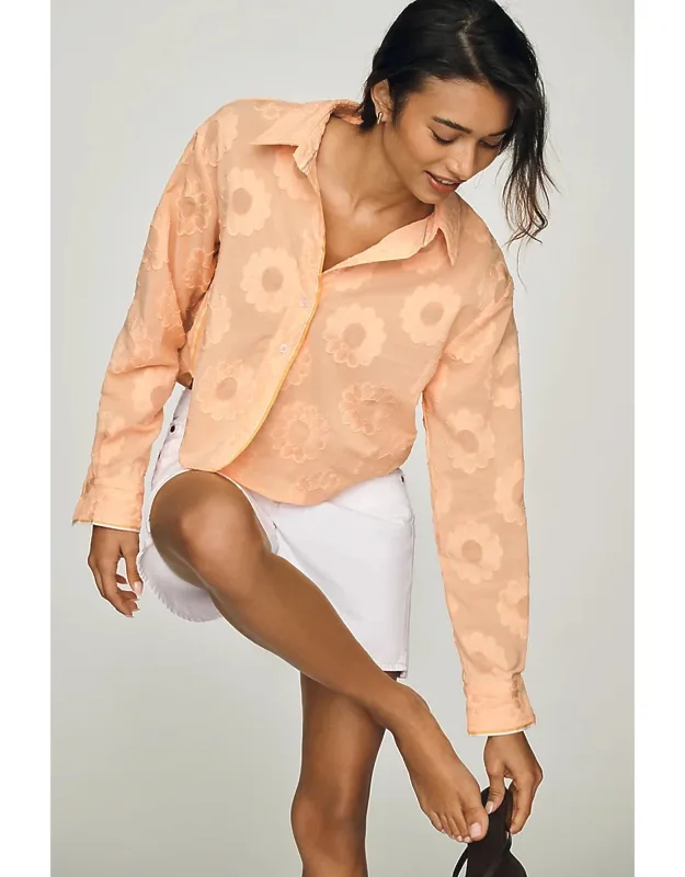 Floral Crop Buttondown Shirt