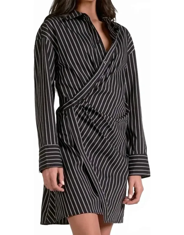 Striped Shirt Dress