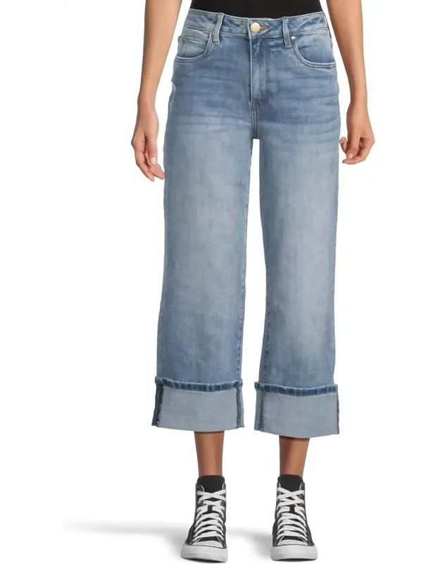 Sienna High Rise Straight Leg-roll Up 5" Jeans