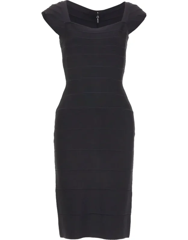 Kristen Bandage Sculpted Shoulder Open Side Bodycon Dress