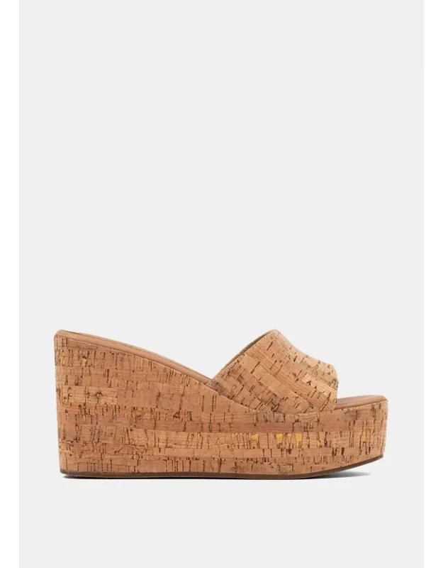 Luna Platform Wedge Sandals In Cork