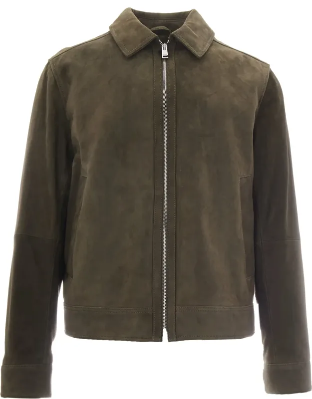 Soft Suede Pointed Collar Jacket