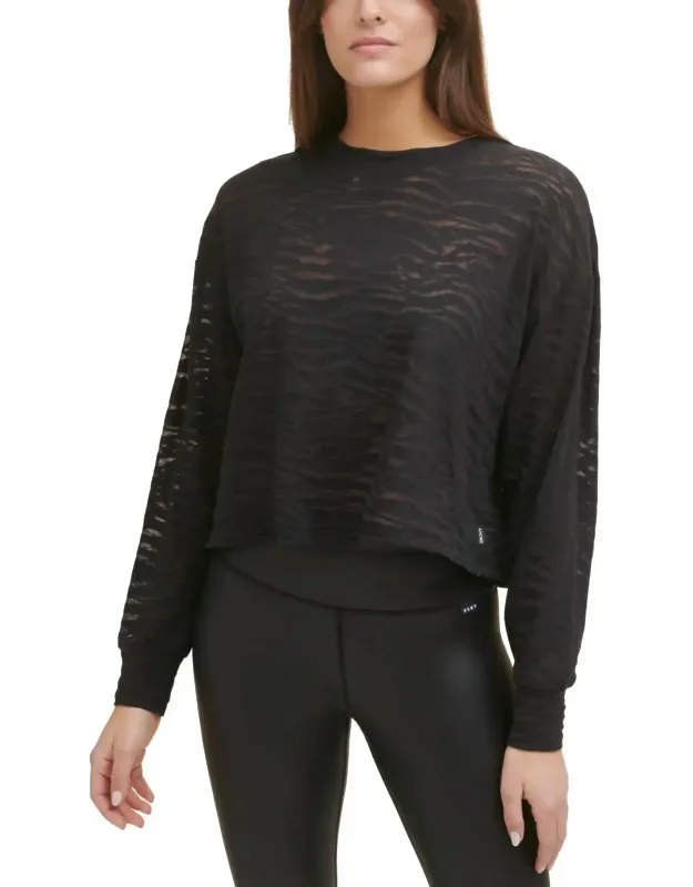 Tiger Burnout Crop Top