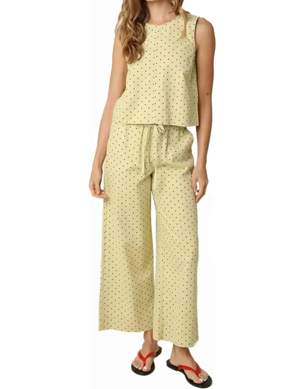 Sleeveless Tank And Wide-leg Pants Lounge Set