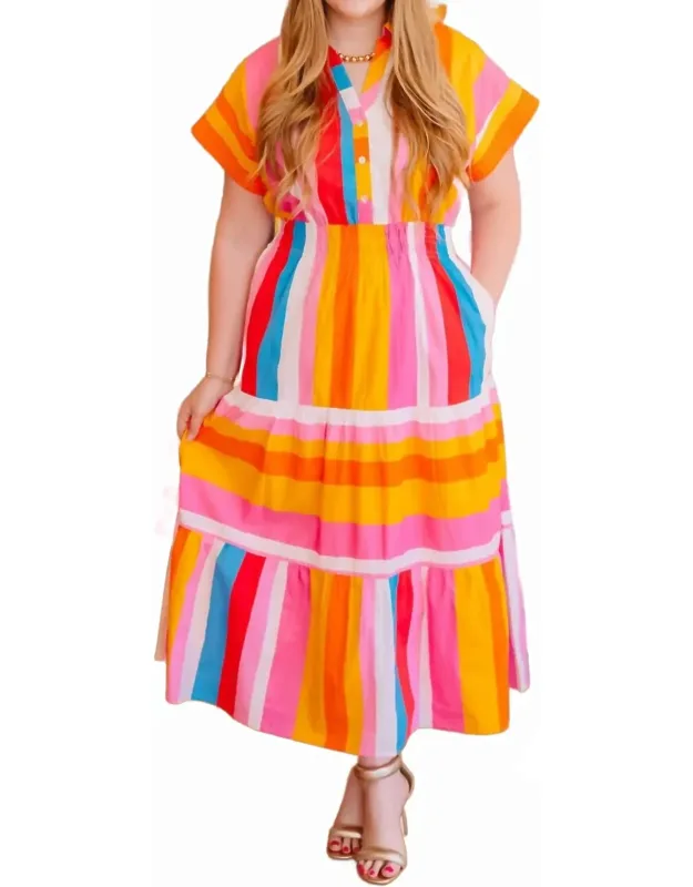 Stripe Maxi Dress