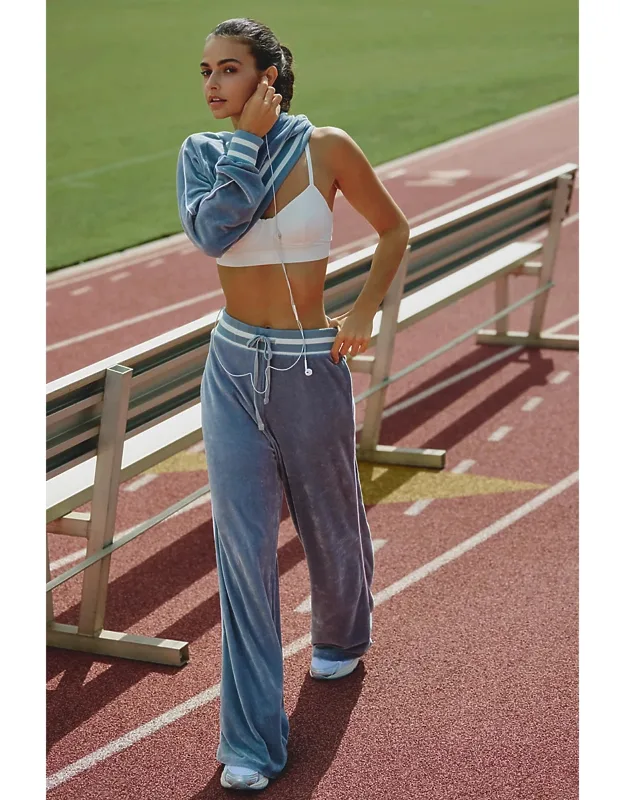 Velour Track Pants