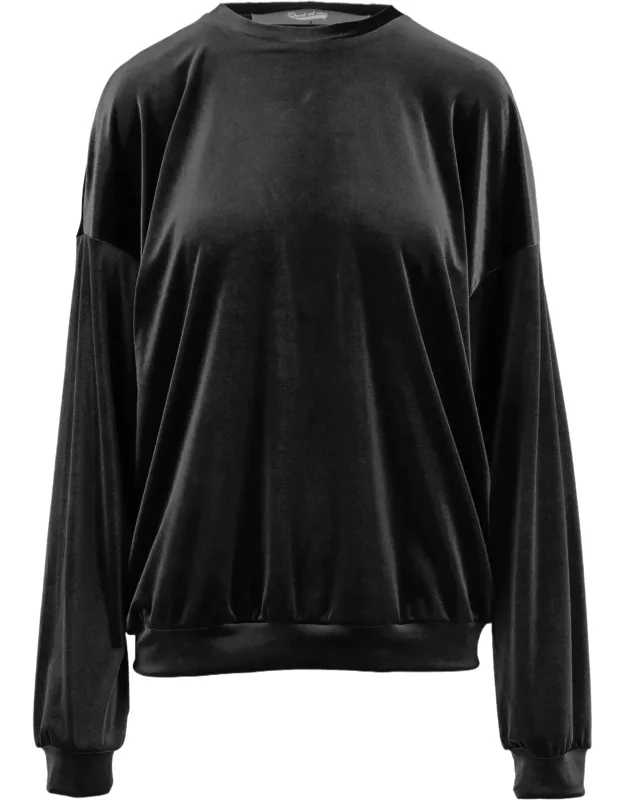 Velvet Finish Stretch Jersey Sweatshirt