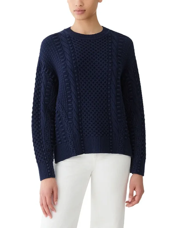Mixed Stitch Crewneck Sweater