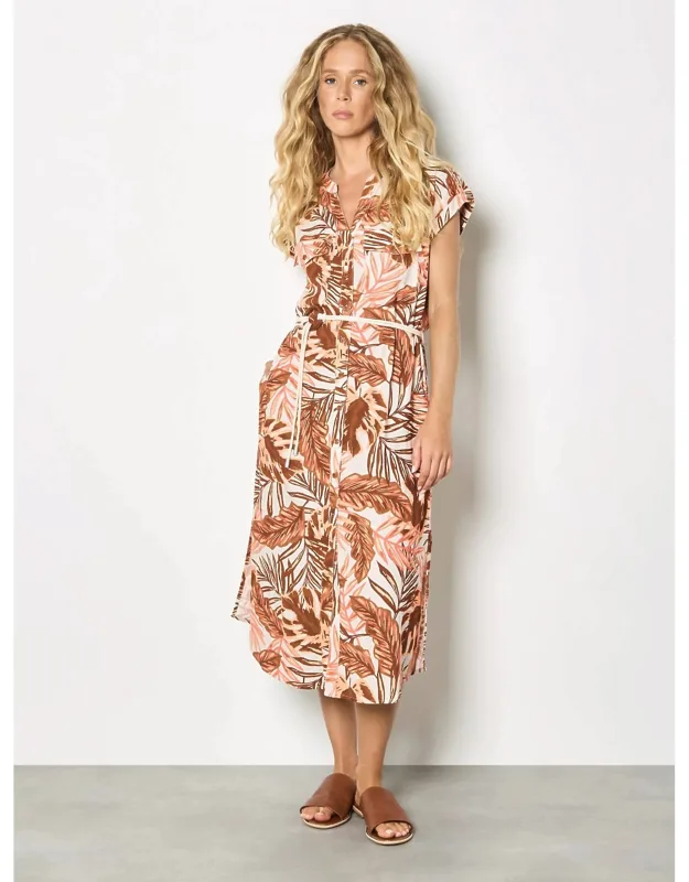 Painted Banana Leaf Dress