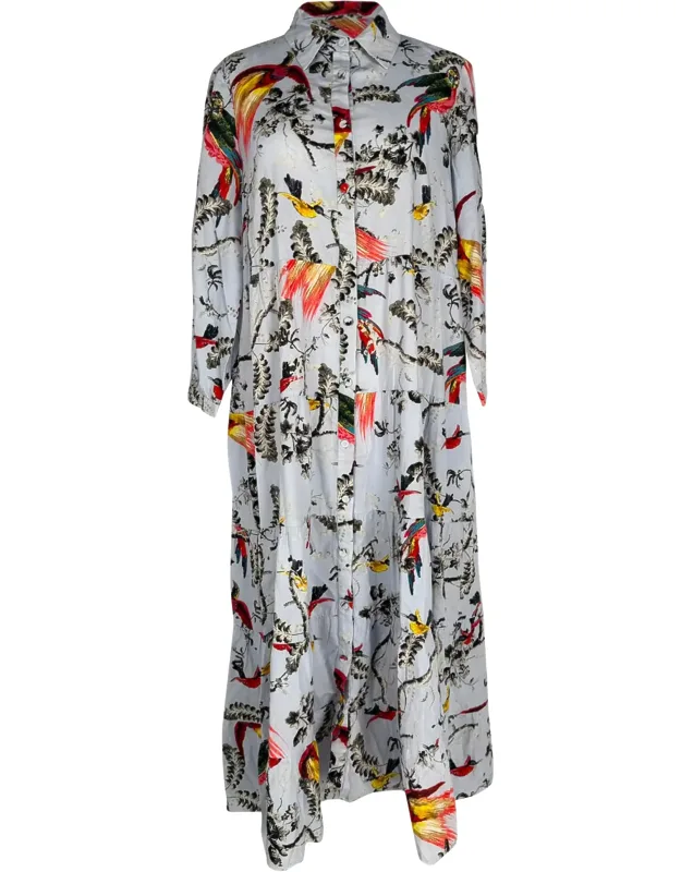 Vacation Patmos Printed Midi Shirt Dress