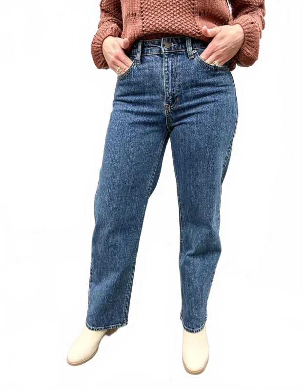High Rise Retro Straight Leg Jeans