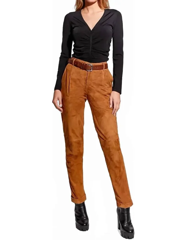 Upcycled Suede Trousers