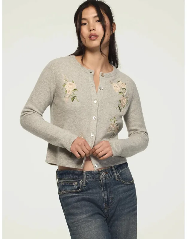 Floral Embroidered Cardigan
