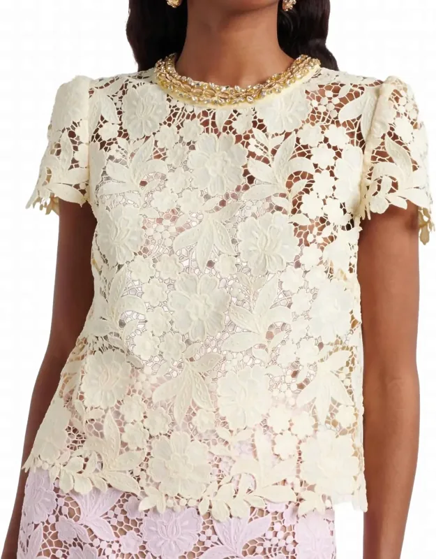Embellished Lace Top