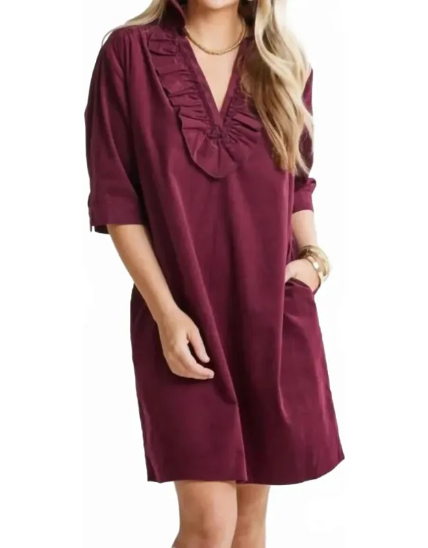 Maya Dress With Ruffle