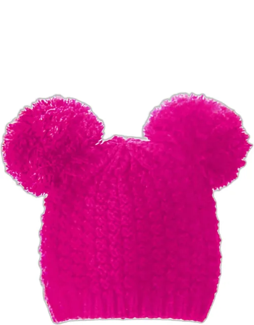 Pom Pom Knit Beanie Hat