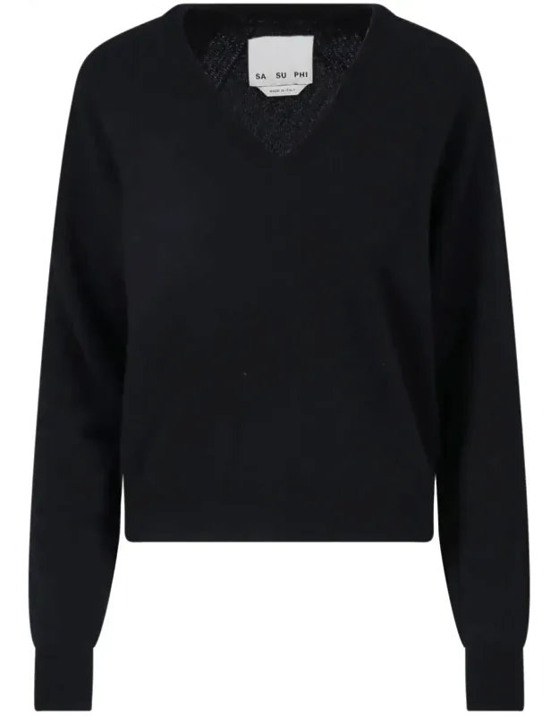 V-neck Cashmere-blend Sweater