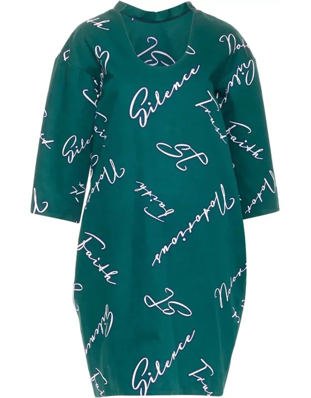 Cotton Graphic Print Dress