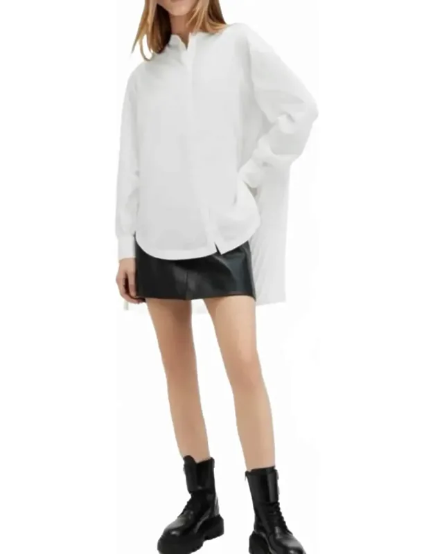 Pleated Relaxed Fit Shirt