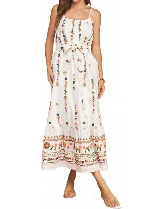 Embroidered Maxi Dress