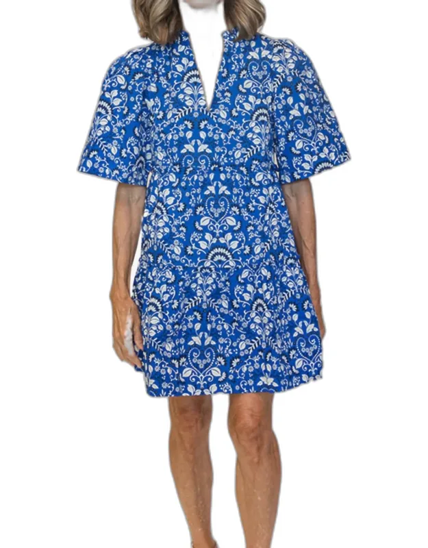 Split Neck Shift Dress
