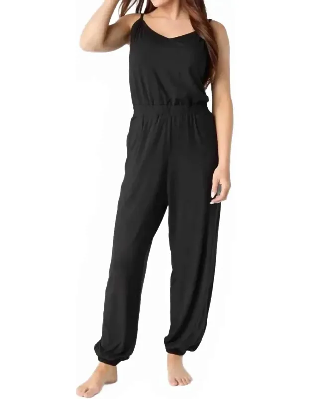Knit Spaghetti Strap Jumpsuit