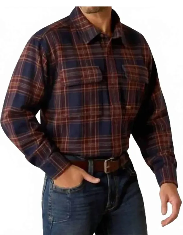 Heavy Flannel Long-sleeve Work Shirt