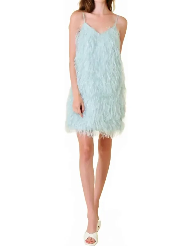 Celeste Feather Mini Dress