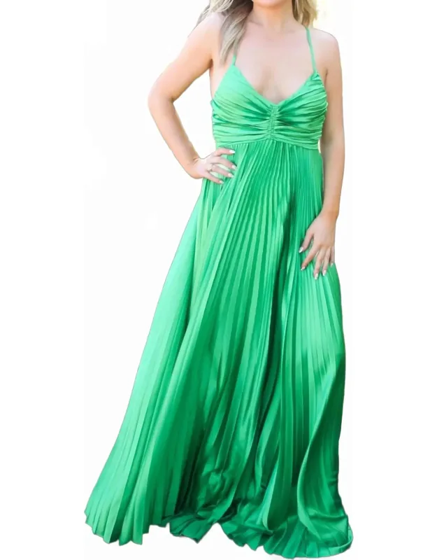 Pleated Maxi Dress