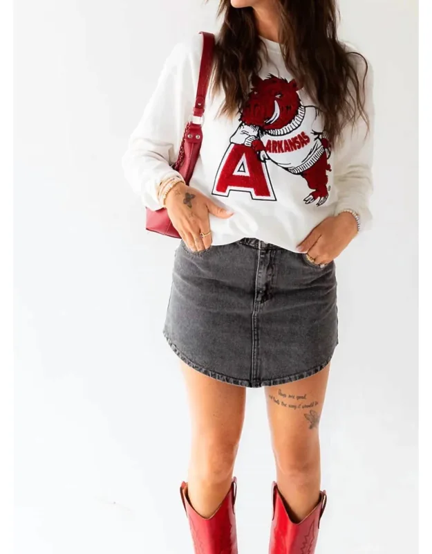 Arkansas Mascot Comfort Crew Sweatshirt