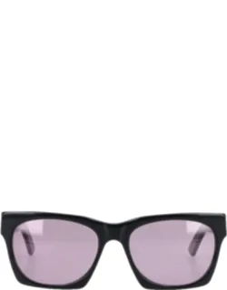 Rectangular Acetate Sunglasses With Colored Lenses