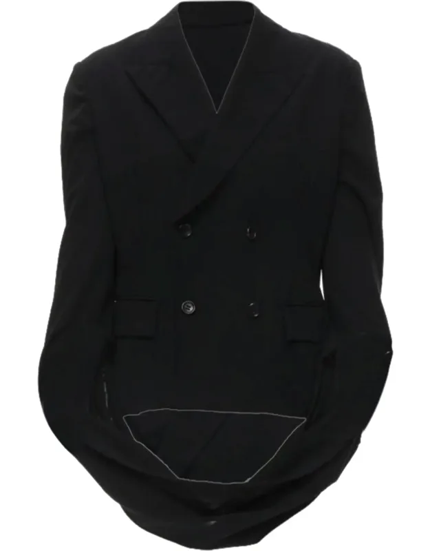 Infinity Loop Sleeve Double Breasted Blazer