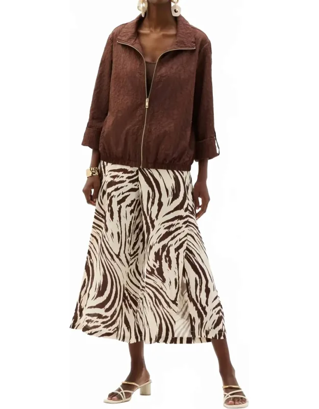 Bomber Jacket With Funnel Collar