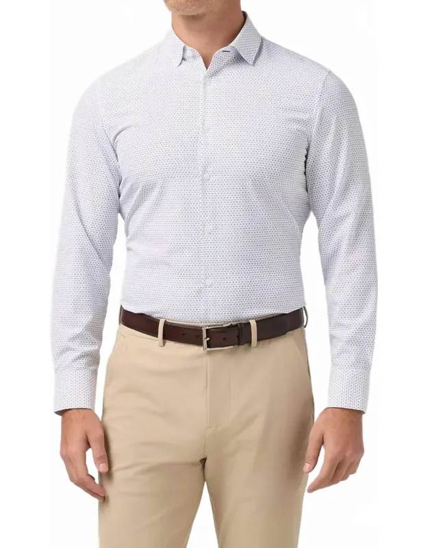 Leeward Dress Shirt In Passion Purple Multi Diamond