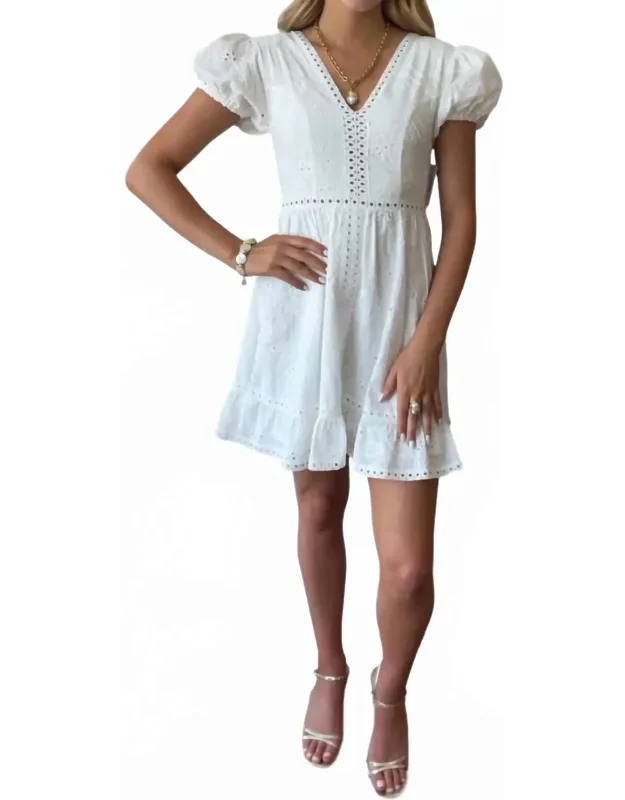 Eyelet Mini Dress