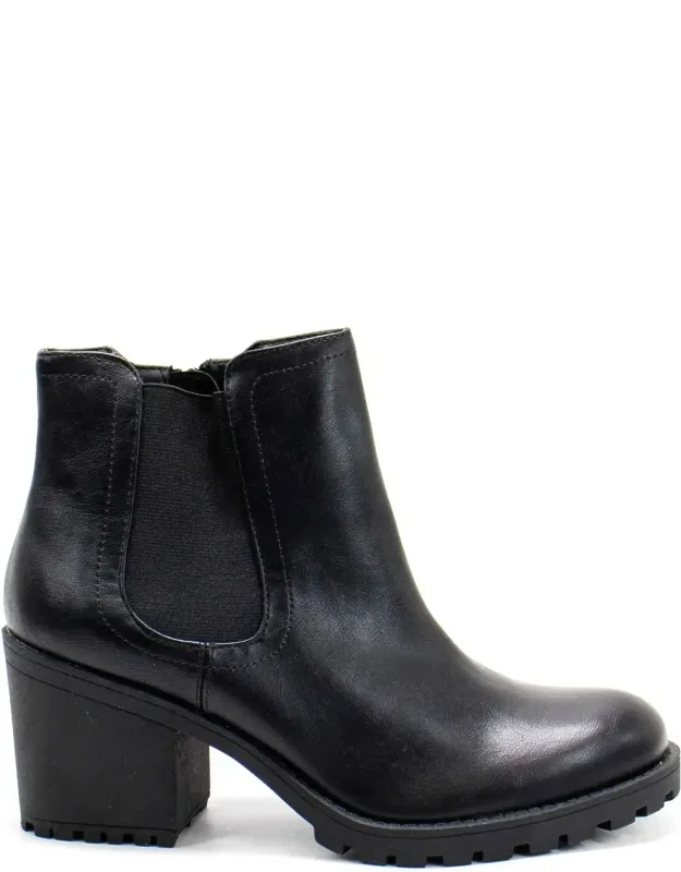 Morghan Casual Leather Ankle Boots